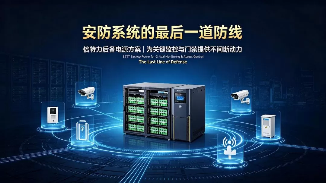 安防系统的“最后一道防线”：倍特力后备电源方案，为关键监控与门禁提供不间断动力