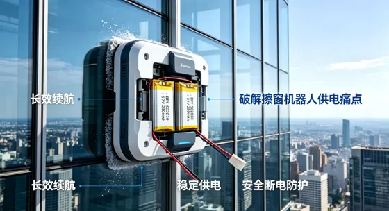 破解擦窗机器人供电痛点：高品质锂电池，筑牢高空作业安全防线