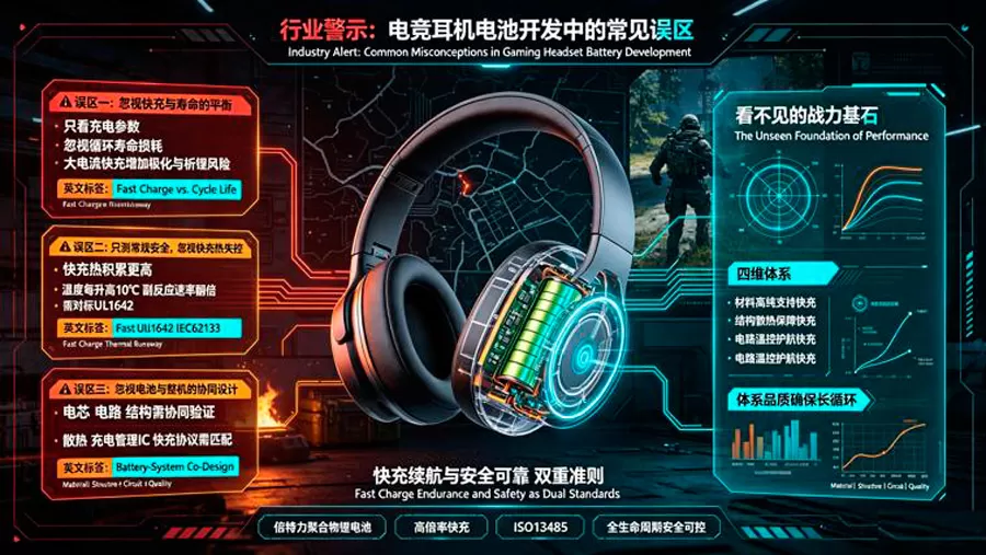 倍特力电池：电竞耳机快充锂电池的“战力续航”核心