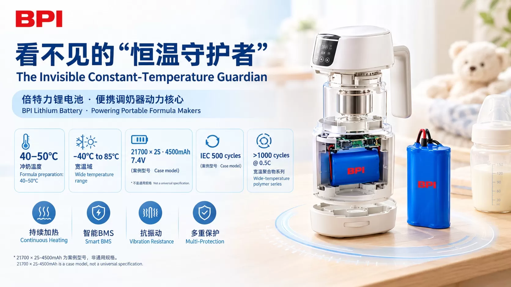 看不见的“恒温守护者”：倍特力锂电池在便携调奶器领域的技术价值